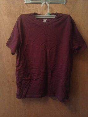 George Dark Red Short Sleeve Crew Neck T-Shirt Men's
